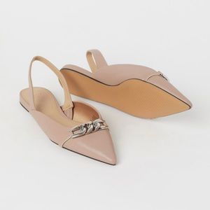 H&M Chic Beige Slingback Flats